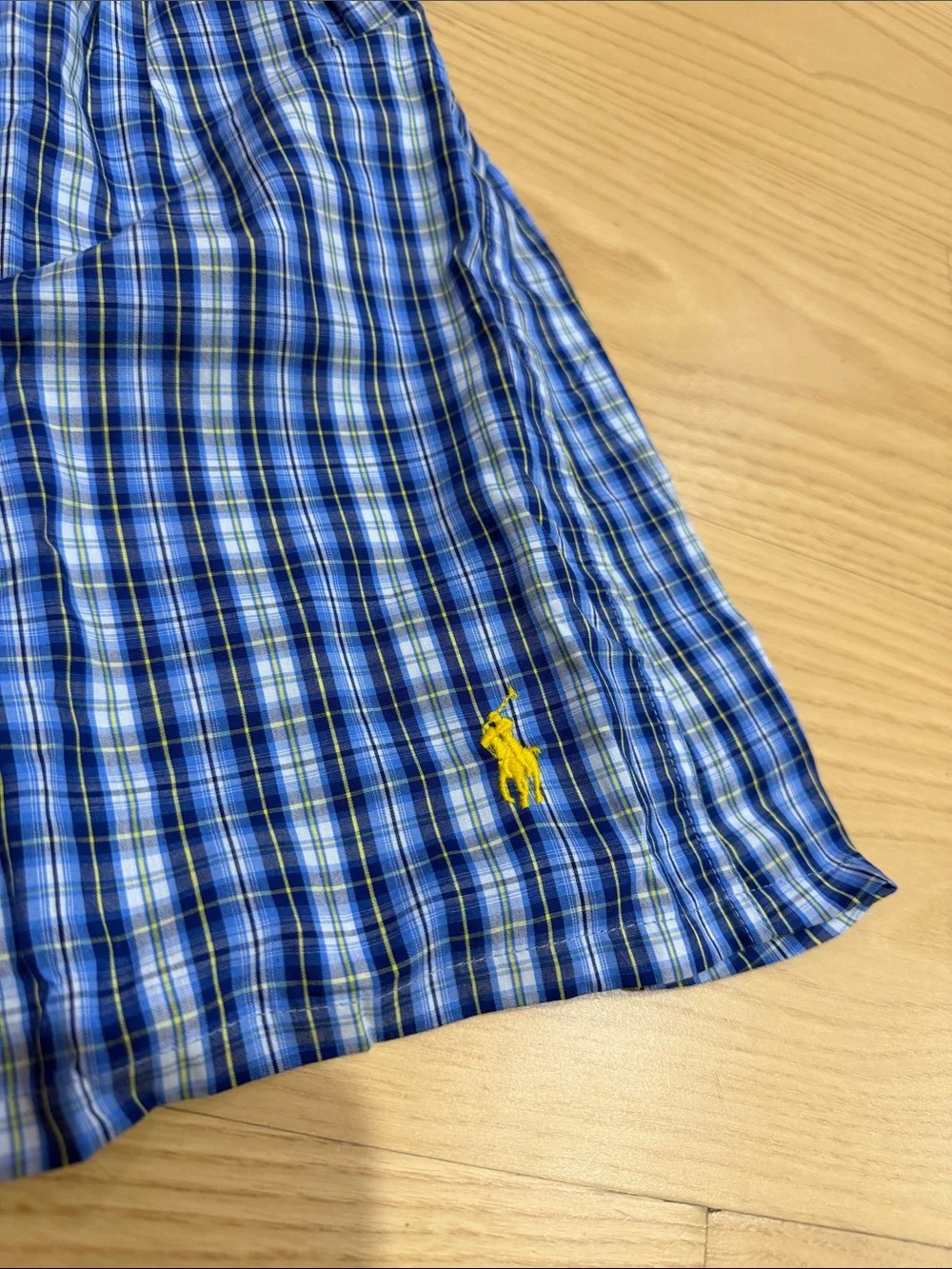 Polo by Ralph Lauren Blue White Plaid Boxer Shorts